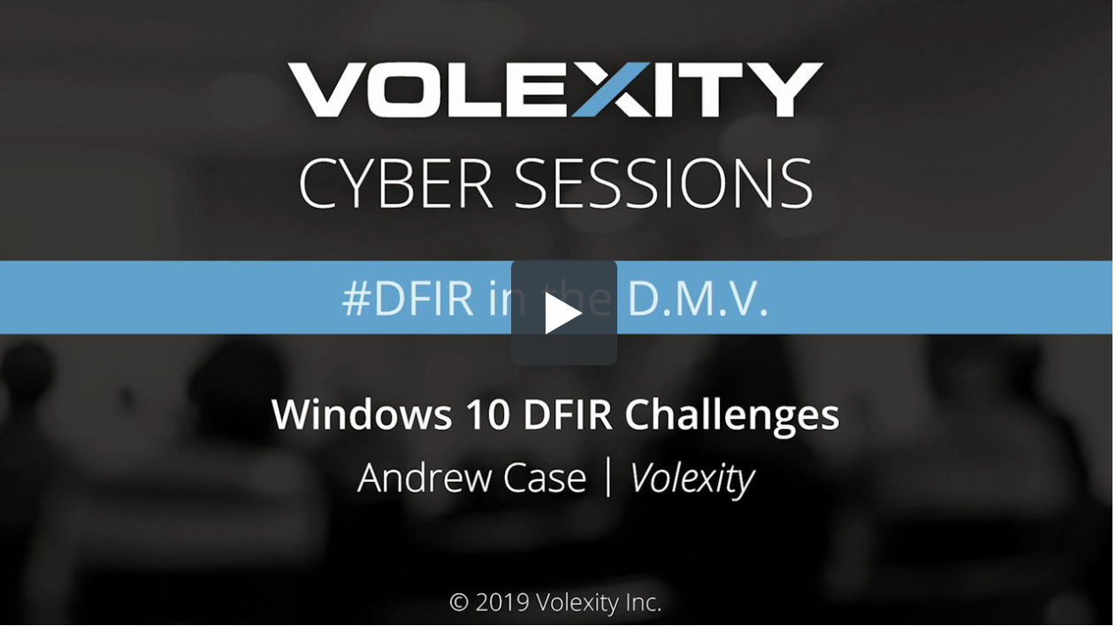 Windows 10 DFIR challenges video